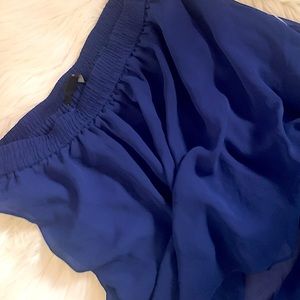 Sheer Navy High-Low Skirt